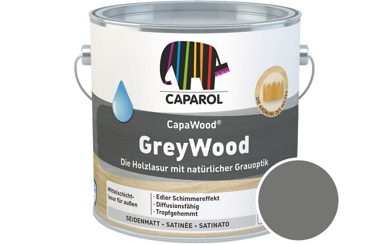 Caparol CapaWood GreyWood 700ml Holzlasur / Get�nt im Farbton 7370 Azzurograu