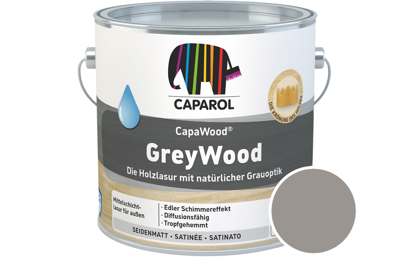 Caparol CapaWood GreyWood 700ml Holzlasur / Get�nt im Farbton Tyrol
