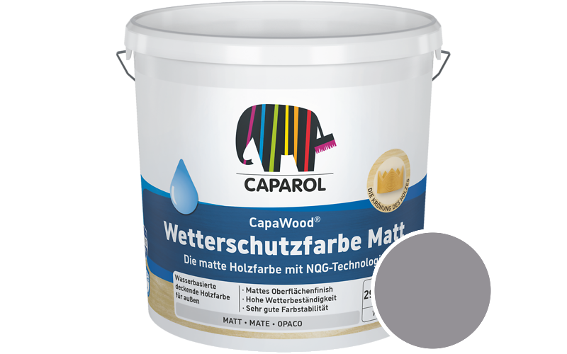 Caparol CapaWood Wetterschutzfarbe Matt 700ml Holzfarbe f�r au�en / Get�nt im Farbton Amethyst 15