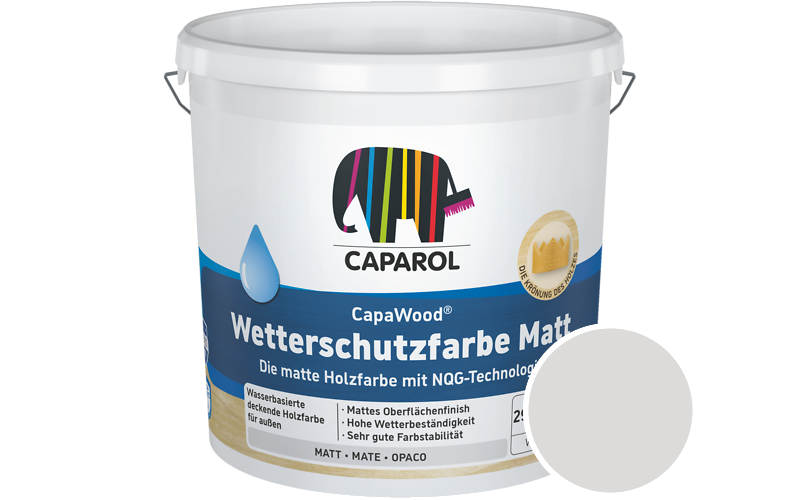 Caparol CapaWood Wetterschutzfarbe Matt 700ml Holzfarbe f�r au�en / Get�nt im Farbton Amethyst 25