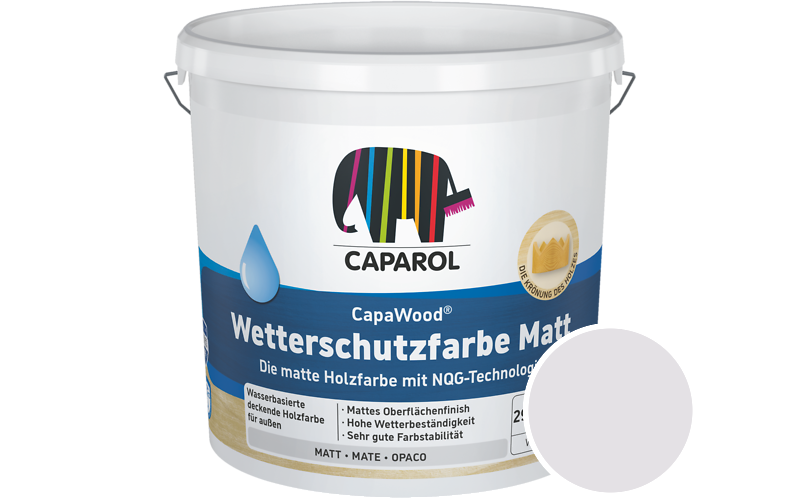Caparol CapaWood Wetterschutzfarbe Matt 700ml Holzfarbe f�r au�en / Get�nt im Farbton Amethyst 90