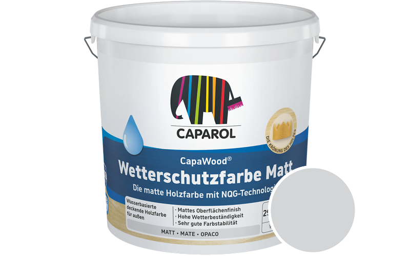 Caparol CapaWood Wetterschutzfarbe Matt 700ml Holzfarbe f�r au�en / Get�nt im Farbton Aquarell 20