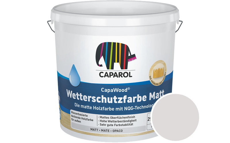 Caparol CapaWood Wetterschutzfarbe Matt 700ml Holzfarbe f�r au�en / Get�nt im Farbton Flamenco 25