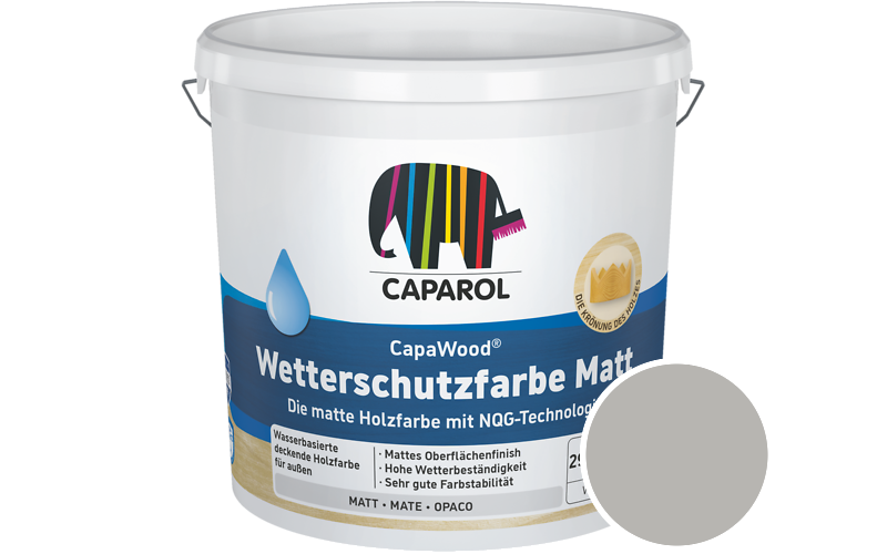 Caparol CapaWood Wetterschutzfarbe Matt 700ml Holzfarbe f�r au�en / Get�nt im Farbton Jura 45