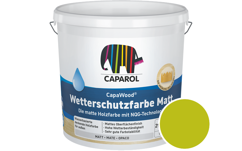 Caparol CapaWood Wetterschutzfarbe Matt 700ml Holzfarbe f�r au�en / Get�nt im Farbton Laser 55