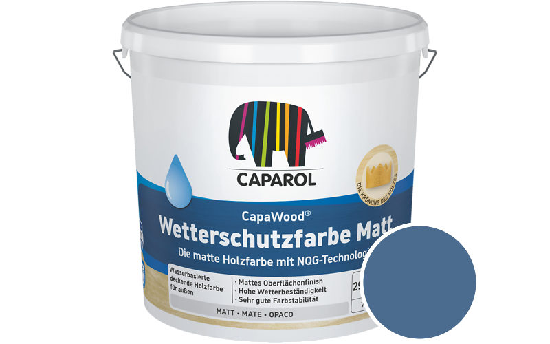 Caparol CapaWood Wetterschutzfarbe Matt 700ml Holzfarbe f�r au�en / Get�nt im Farbton Lazur 160