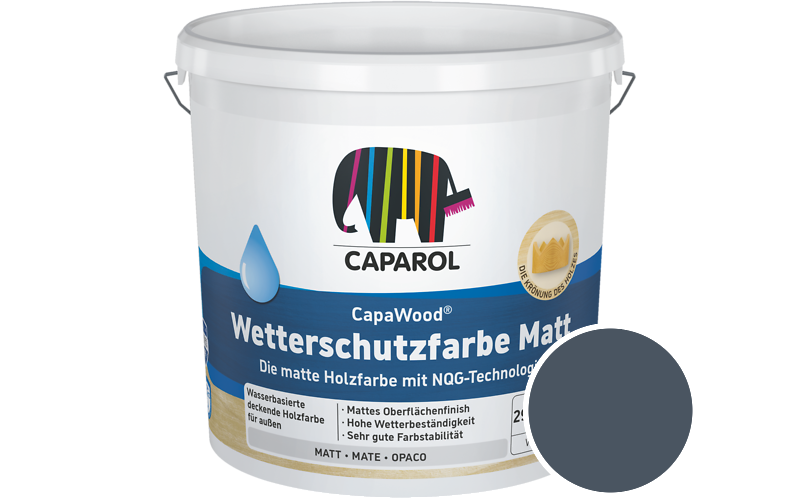 Caparol CapaWood Wetterschutzfarbe Matt 700ml Holzfarbe f�r au�en / Get�nt im Farbton Lazur 65