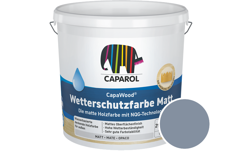Caparol CapaWood Wetterschutzfarbe Matt 700ml Holzfarbe f�r au�en / Get�nt im Farbton Lazur 80