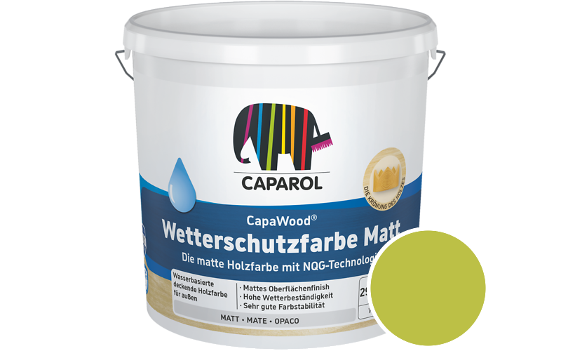 Caparol CapaWood Wetterschutzfarbe Matt 700ml Holzfarbe f�r au�en / Get�nt im Farbton Mai 75