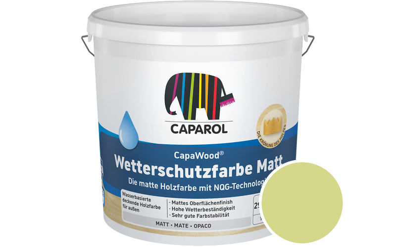 Caparol CapaWood Wetterschutzfarbe Matt 700ml Holzfarbe f�r au�en / Get�nt im Farbton Mai 85