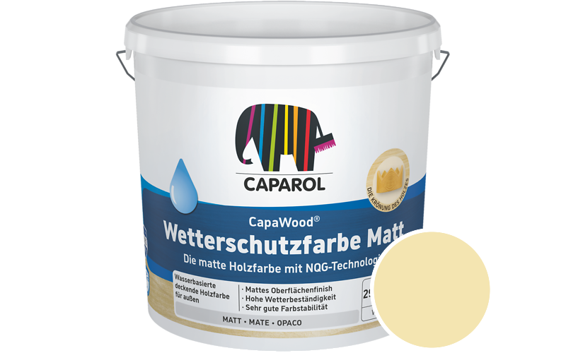Caparol CapaWood Wetterschutzfarbe Matt 700ml Holzfarbe f�r au�en / Get�nt im Farbton Melisse 85