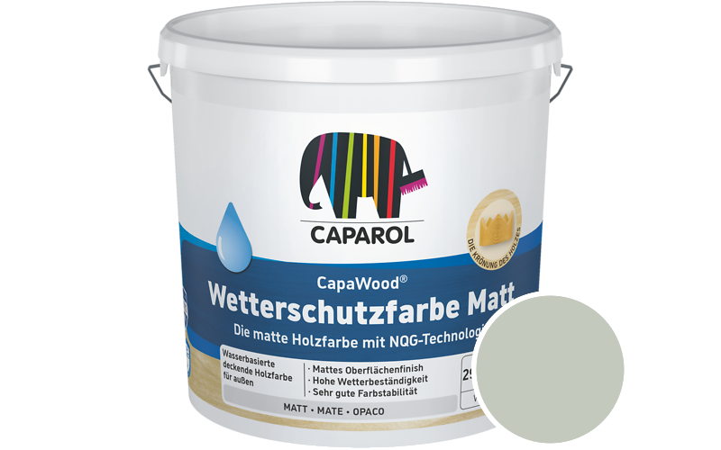 Caparol CapaWood Wetterschutzfarbe Matt 700ml Holzfarbe f�r au�en / Get�nt im Farbton Oase 20