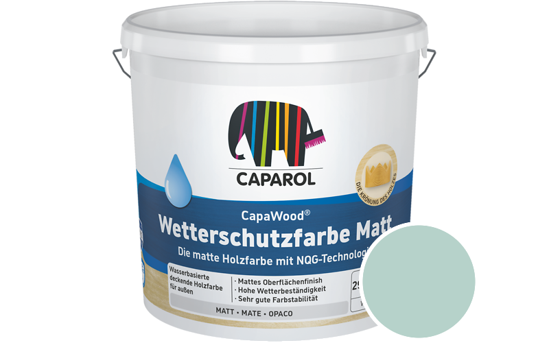 Caparol CapaWood Wetterschutzfarbe Matt 700ml Holzfarbe f�r au�en / Get�nt im Farbton Odenwald 15