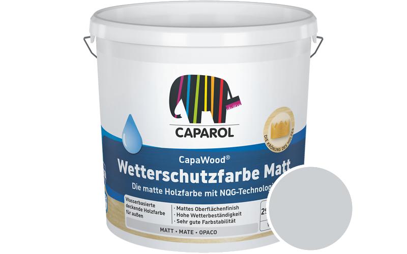 Caparol CapaWood Wetterschutzfarbe Matt 700ml Holzfarbe f�r au�en / Get�nt im Farbton Pacific 55