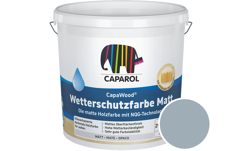 Caparol CapaWood Wetterschutzfarbe Matt 700ml Holzfarbe f�r au�en / Get�nt im Farbton Pacific 70