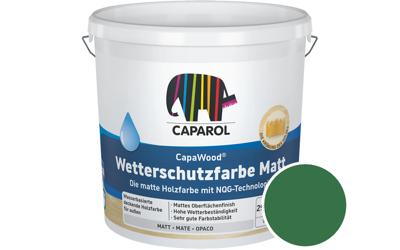 Caparol CapaWood Wetterschutzfarbe Matt 700ml Holzfarbe f�r au�en / Get�nt im Farbton Palm 70