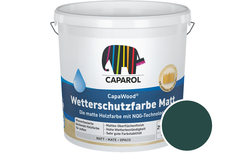 Caparol CapaWood Wetterschutzfarbe Matt 700ml Holzfarbe f�r au�en / Get�nt im Farbton Peru 15