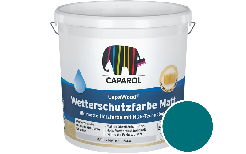 Caparol CapaWood Wetterschutzfarbe Matt 700ml Holzfarbe f�r au�en / Get�nt im Farbton Peru 30