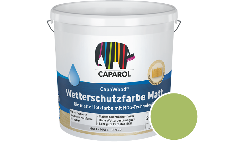Caparol CapaWood Wetterschutzfarbe Matt 700ml Holzfarbe f�r au�en / Get�nt im Farbton Pinie 105