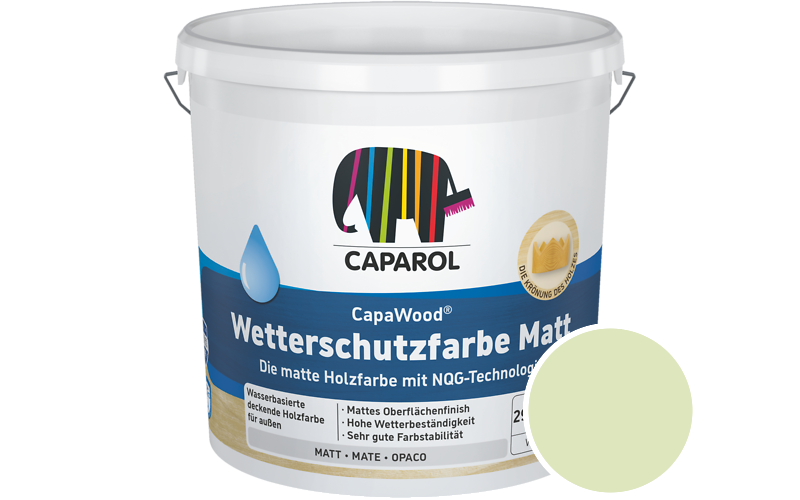 Caparol CapaWood Wetterschutzfarbe Matt 700ml Holzfarbe f�r au�en / Get�nt im Farbton Pinie 120