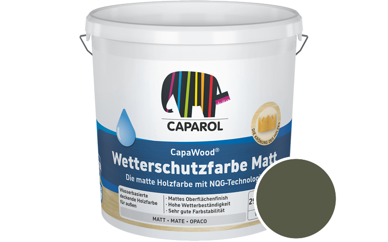 Caparol CapaWood Wetterschutzfarbe Matt 700ml Holzfarbe f�r au�en / Get�nt im Farbton Pinie 5