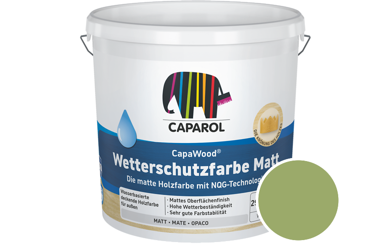 Caparol CapaWood Wetterschutzfarbe Matt 700ml Holzfarbe f�r au�en / Get�nt im Farbton Pinie 75