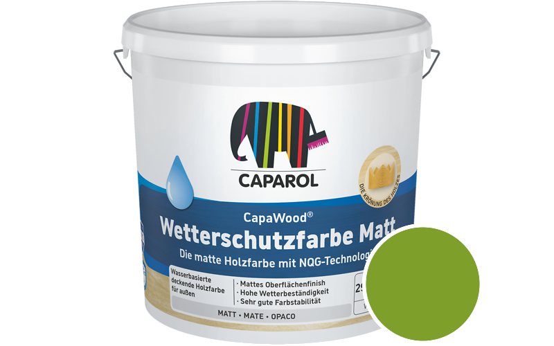 Caparol CapaWood Wetterschutzfarbe Matt 700ml Holzfarbe f�r au�en / Get�nt im Farbton Pinie 95