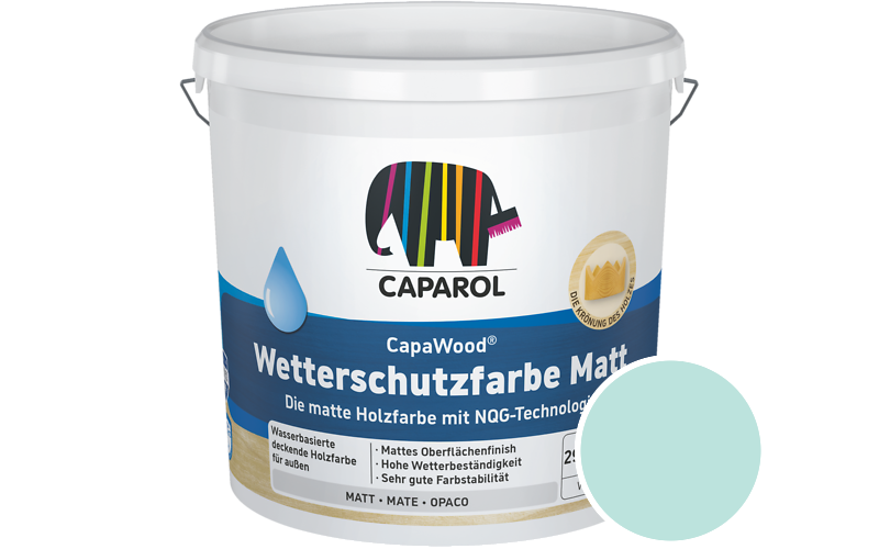Caparol CapaWood Wetterschutzfarbe Matt 700ml Holzfarbe f�r au�en / Get�nt im Farbton Sardinien 16