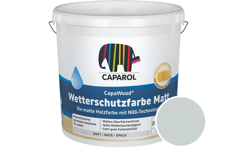 Caparol CapaWood Wetterschutzfarbe Matt 700ml Holzfarbe f�r au�en / Get�nt im Farbton Tibet 15