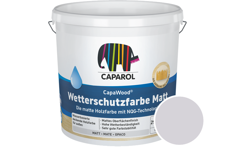 Caparol CapaWood Wetterschutzfarbe Matt 700ml Holzfarbe f�r au�en / Get�nt im Farbton Velvet 60