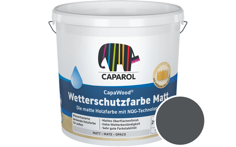 Caparol CapaWood Wetterschutzfarbe Matt 700ml Holzfarbe f�r au�en / Get�nt im Farbton Venato 10