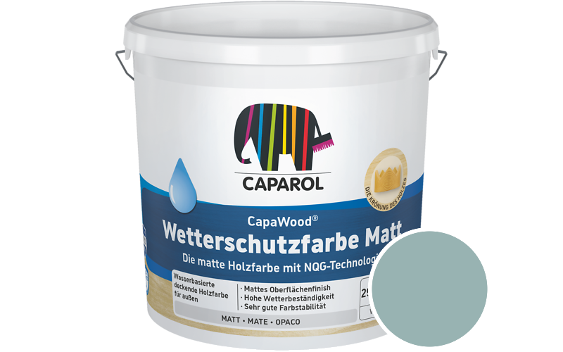 Caparol CapaWood Wetterschutzfarbe Matt 700ml Holzfarbe f�r au�en / Get�nt im Farbton Verona 110