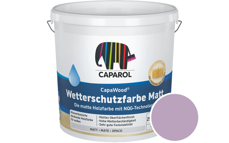 Caparol CapaWood Wetterschutzfarbe Matt 700ml Holzfarbe f�r au�en / Get�nt im Farbton Viola 120