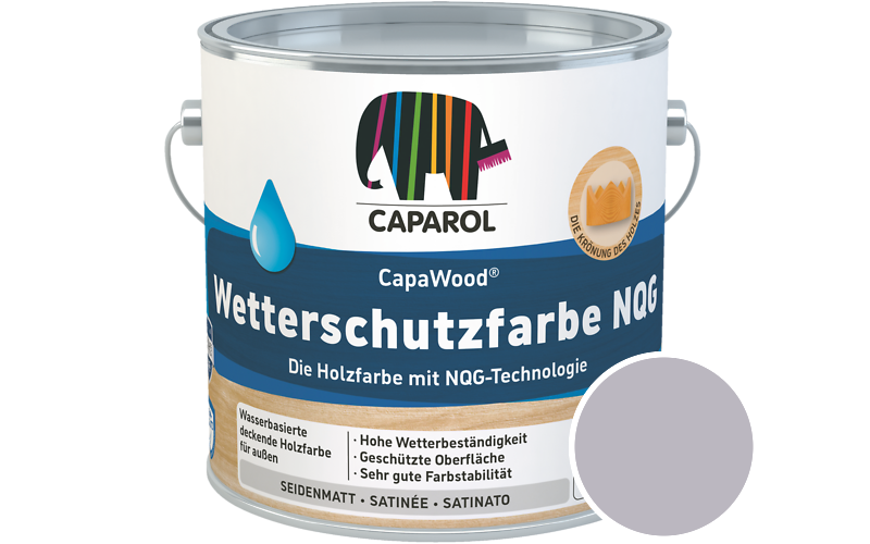Caparol CapaWood Wetterschutzfarbe NQG 700ml Holzfarbe f�r au�en / Get�nt im Farbton Amethyst 50