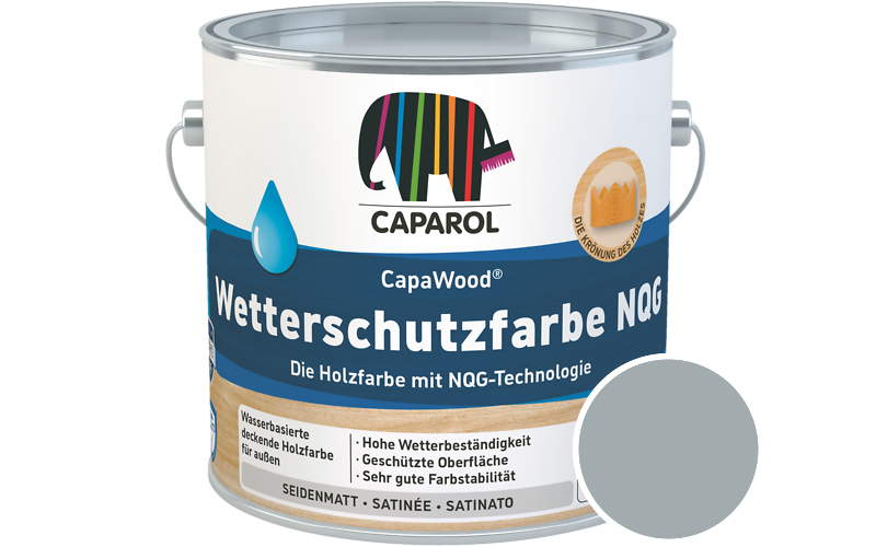 Caparol CapaWood Wetterschutzfarbe NQG 700ml Holzfarbe f�r au�en / Get�nt im Farbton Arctis 50