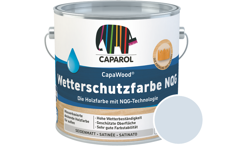 Caparol CapaWood Wetterschutzfarbe NQG 700ml Holzfarbe f�r au�en / Get�nt im Farbton Astra 50