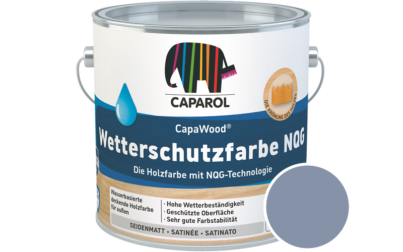 Caparol CapaWood Wetterschutzfarbe NQG 700ml Holzfarbe f�r au�en / Get�nt im Farbton Astra 70