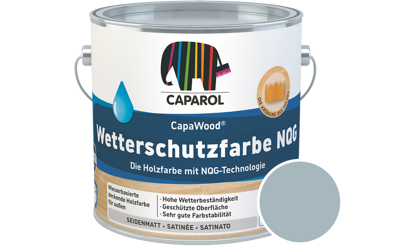 Caparol CapaWood Wetterschutzfarbe NQG 700ml Holzfarbe f�r au�en / Get�nt im Farbton Atlantis 14