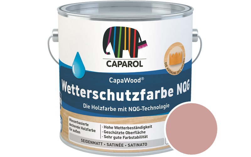 Caparol CapaWood Wetterschutzfarbe NQG 700ml Holzfarbe f�r au�en / Get�nt im Farbton Bordeaux 55