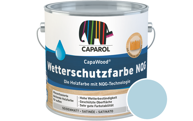 Caparol CapaWood Wetterschutzfarbe NQG 700ml Holzfarbe f�r au�en / Get�nt im Farbton Coelin 120