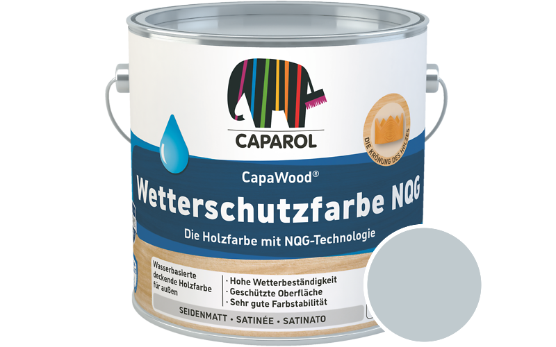 Caparol CapaWood Wetterschutzfarbe NQG 10L Holzfarbe f�r au�en / Get�nt im Farbton Coelin 45