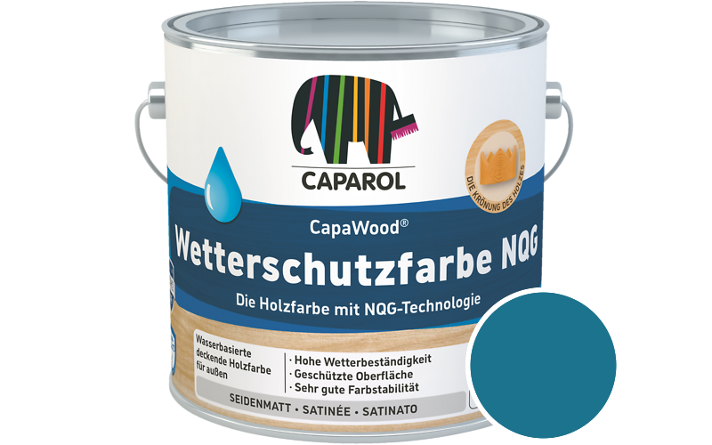 Caparol CapaWood Wetterschutzfarbe NQG 10L Holzfarbe f�r au�en / Get�nt im Farbton Coelin 95