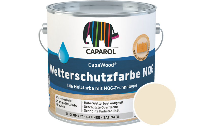 Caparol CapaWood Wetterschutzfarbe NQG 10L Holzfarbe f�r au�en / Get�nt im Farbton Curry 55