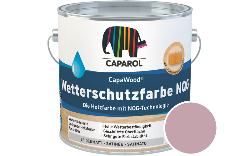 Caparol CapaWood Wetterschutzfarbe NQG 700ml Holzfarbe f�r au�en / Get�nt im Farbton Flamenco 110