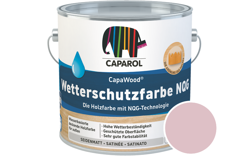 Caparol CapaWood Wetterschutzfarbe NQG 5L Holzfarbe f�r au�en / Get�nt im Farbton Flamenco 115