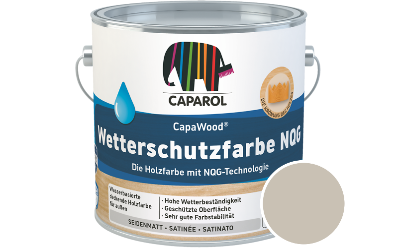 Caparol CapaWood Wetterschutzfarbe NQG 700ml Holzfarbe f�r au�en / Get�nt im Farbton Ginster 15