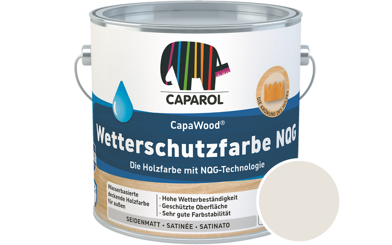 Caparol CapaWood Wetterschutzfarbe NQG 700ml Holzfarbe f�r au�en / Get�nt im Farbton Ginster 25