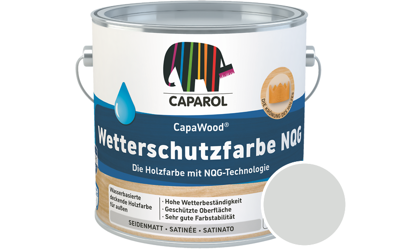 Caparol CapaWood Wetterschutzfarbe NQG 10L Holzfarbe f�r au�en / Get�nt im Farbton Graphit 16