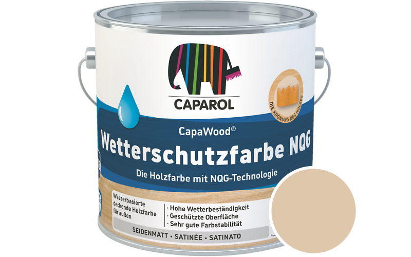 Caparol CapaWood Wetterschutzfarbe NQG 5L Holzfarbe f�r au�en / Get�nt im Farbton Havanna 15