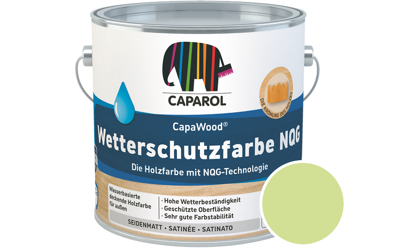Caparol CapaWood Wetterschutzfarbe NQG 700ml Holzfarbe f�r au�en / Get�nt im Farbton Herba 50